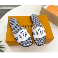 Trendy Design Louis Vuitton Isola Flat Slide Sandals with LV Cutout and Geometric Pattern White 625112