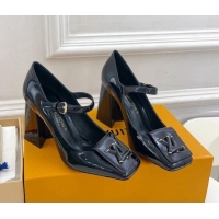 Best Price Louis Vuitton Shake Mary Janes Pumps 8.5cm in Patent Leather Black 711125