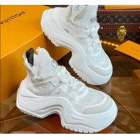 Good Quality Louis Vuitton LV Archlight 2.0 Platform Sneaker in Lace White 712012