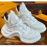 Unique Style Louis Vuitton LV Archlight Sneakers in Lace White 712015