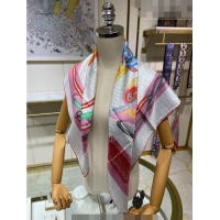 Super Quality Hermes Chevaloscope Neon Silk Square Scarf 90cm H3008 Pink 2023