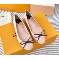 Good Quality Louis Vuitton Nina Flat Ballerinas in Monogram Leather Light Pink 821030