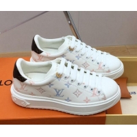 est Price Louis Vuitton Time Out Sneakers in Monogram Leather White/Multicolor 1ABR2K 904040