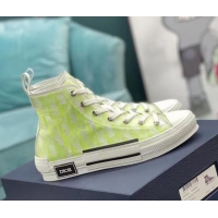 Sophisticated Dior B23 High-top Sneakers in Yellow Dior Oblique Canvas 236218