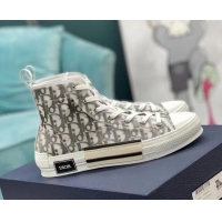 Inexpensive Dior B23 High-top Sneakers in White/Black Dior Oblique Canvas 236216