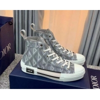 Purchase Dior B23 High-top Sneakers in Dior Gray CD Diamond Canvas 236214