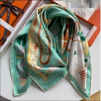 Buy Promotional Hermes Horse 100% Silk Square Scarf 90x90cm H51616 Green 2023