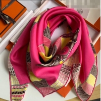 Reasonable Price Hermes Horse 100% Silk Square Scarf 90x90cm H51612 Rosy 2023