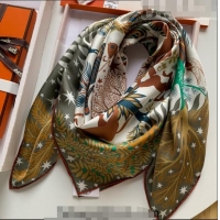 Super Quality Hermes Silk Sqaure Scarf 90x90cm 061309 Green 2023