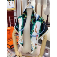 Inexpensive Hermes Springs Remix Silk Sqaure Scarf 90x90cm H61557 Black/Green 2023