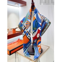 Shop Inexpensive Hermes Parade en Fanfare Detail Scarf 90x90cm H1904 Blue 2023