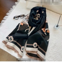 Luxury Discount Hermes Long Scarf 65x180cm H08233 Black 2023