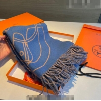 Good Taste Hermes Long Scarf 40x195cm H082201 Blue 2023