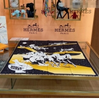 Trendy Design Hermes Silk Sqaure Scarf 90x90cm 0905 Black/Gold 2023