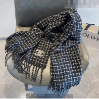 Reasonable Price Chanel Check Long Scarf 78x190cm CH090501 Black 2023