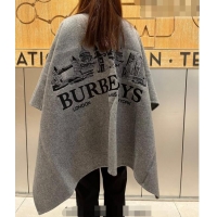 Unique Discount Burberry Cashmere Cape BR09053 Grey 2023