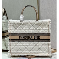 Buy Discount LARGE DIOR BOOK TOTE Ice Cannage Shearling M1286ZO