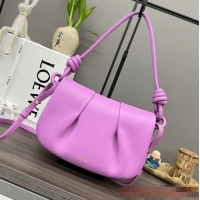 Top Grade Loewe Original Leather Shoulder bag 062317 Purple