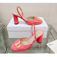 Duplicate Dior C'est Dior Slingback Pumps 8cm in Patent Calfskin Pink 620039