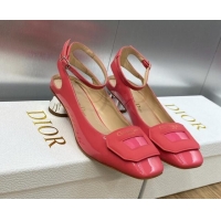 Trendy Design Dior Day Pumps in Patent Leather with Silver Heel 3.5cm Pink 711010