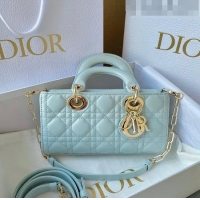 Buy Discount Dior Small Lady D-Joy Bag in Placid Blue Cannage Lambskin CD8056 2023