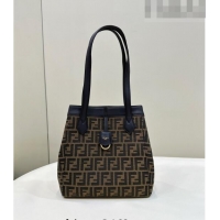 Promotional Fendi Origami Medium Bag in Brown FF jacquard fabric that can be transformed F8060 2023