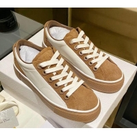 Best Grade Dior x Denim Tears Sneakers in Leather and Suede White/Brown 831051