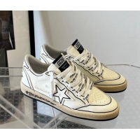 Best Product Golden Goose Ball Star Sneakers in Leather White/Black 607005