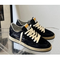 Good Looking Golden Goose Ball Star in black mesh with black suede star 607006