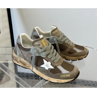 Best Grade Golden Goose Dad-Star sneakers in dove-gray mesh and suede with white leather star 607010