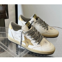 Best Price Golden Goose Ball Star sneakers with gold star and heel tab White 607017