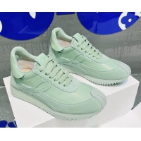 Duplicate Loewe Flow Leather & Suede Sneakers Light Green 229120