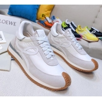 Duplicate Loewe Flow Silk & Suede Sneakers White/Grey 229140