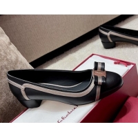 Buy Fashionable Salvatore Ferragamo Vara Bow Calfskin Pumps 3.5cm Black 3022503