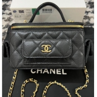 Unique Grade Chanel CLUTCH WITH CHAIN AP3017 Black