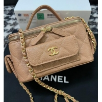 Super Quality Chanel CLUTCH WITH CHAIN AP3017 Apricot