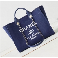 Buy Fashionable Chanel LARGE SHOPPING BAG 66941 Blue