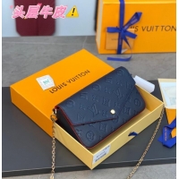 Shop Grade Louis Vuitton Monogram Empreinte Multi Pochette Felicie M81359 dark blue