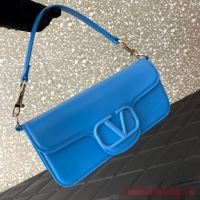 Top Quality VALENTINO GARAVANI Loco Calf leather bag 2B0K30 Sapphire blue