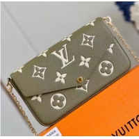 Super Quality Louis Vuitton Monogram Empreinte Felicie Pochette M82480 Green