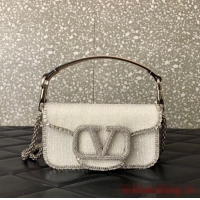 Promotional VALENTINO V-logo MINI LOCO bag beads 5032C White