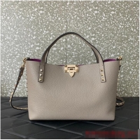 Top Quality Cheap VALENTINO grain calfskin leather bag 0044 Gray