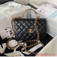 Buy Promotional Chanel SMALL FLAP BAG WITH TOP HANDLE AS4307 Black