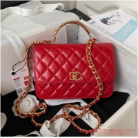 Unique Grade Chanel SMALL FLAP BAG WITH TOP HANDLE AS4307 Red