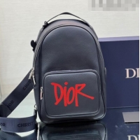 Unique Grade Dior Mini Rider Sling Bag in Grainy Calfskin CD3060 Blue For Men