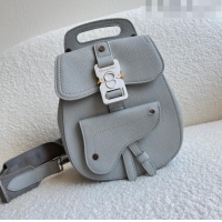 Top Quality Dior Men's Gallop Sling Bag in Grainy Calfskin CD9063 Grey