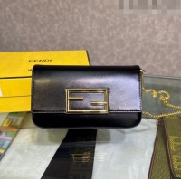 Super Quality Fendi Leather Wallet on Chain with Pouch/Mini Bag F022 Black 2023