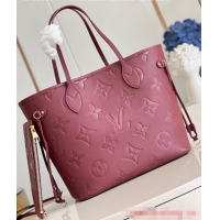 Affordable Price Louis Vuitton Neverfull MM M46599 Wine Red