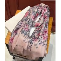 Inexpensive Dior Flora Long Scarf 100x200cm DR09191 Pink 2023