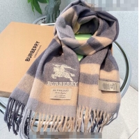 Low Cost Burberry Cashmere Long Scarf 32x180cm BR09132 Beige/Grey 2023